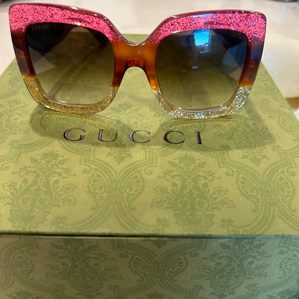 Gucci Fuchsia Avana Brown Sunglasses